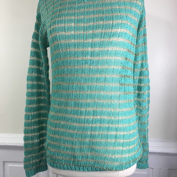Banana Republic Metallic Stripe Sweater - Picture 6 of 9
